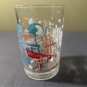 Walt Disney World 25th Anniversary Hollywood & Vine 1996 Glass Cup